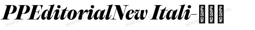 PPEditorialNew Itali字体转换